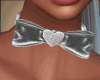 ~S Silver Bow Collar