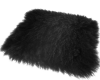 Crown Black Fur Rug