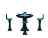Black and Teal Table etc