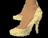 Gold Sparkle Spike Heel