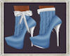 CRF* Blue Knit Heels