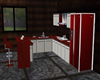 Romantic red kitchen