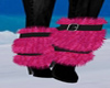 Black Boots Pink Fur 