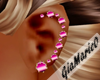 g;pink falls earrings