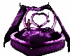 purple romantic bed