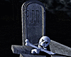 Tombstone with Skull
