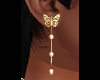 Earrings butterfly gold