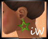 iW Green Star Earrings