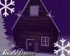 Christmas snow cabin