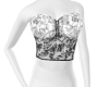 silver black glow corset