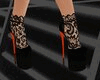 Orange passion lace pump