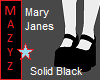 HB All Black Mary Janes