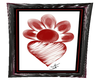 Red Flower Heart Art