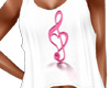 Music Note Pink Top