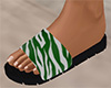 Green Tiger Stripe Sandals (F)