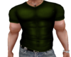 Green VNeck Muscle Shirt