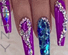 Purple Diamond Nail