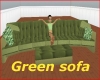 Green suede sofa