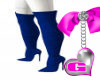 Gig-Blue Thigh High Boot