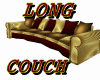 GOLD/BURGUNDY LONG COUCH