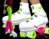 Neon Lime Roller Skates