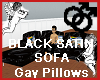 Black Satin Sofa GAY Pil
