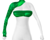green silk top