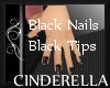 C* Black Nails No Tips