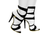 Gold and Black Heels