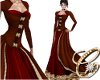 Medieval Gown Brown Red