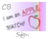Apple Head Sign