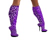 Purp Leopard Print Boots