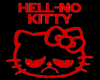 Hell No Kitty Head Sign