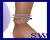 (SW) Silver/blu bracelet