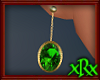 Chain Earrings Emerald