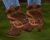 Suede Cowgirl Boots Brn