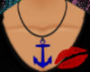 C$ Anchor Necklace` blu