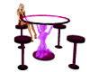 pink statue table/chairs