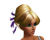 blonde with purple feath