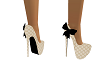 Tan/Bla  Bow Heels