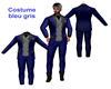 costume bleu gris