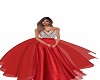 Red  ball gown