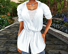 TF* WHITE LONG BLOUSE