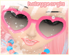 {HG} Pink Heart Sunglass
