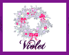 (V) pink white wreath