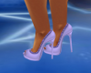 Lilac pumps with diamond