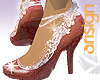 Princess Lace Red Pump