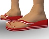 -ML- Red flip flops