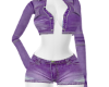 purple jean shorts ~h