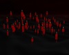 Floating red candles